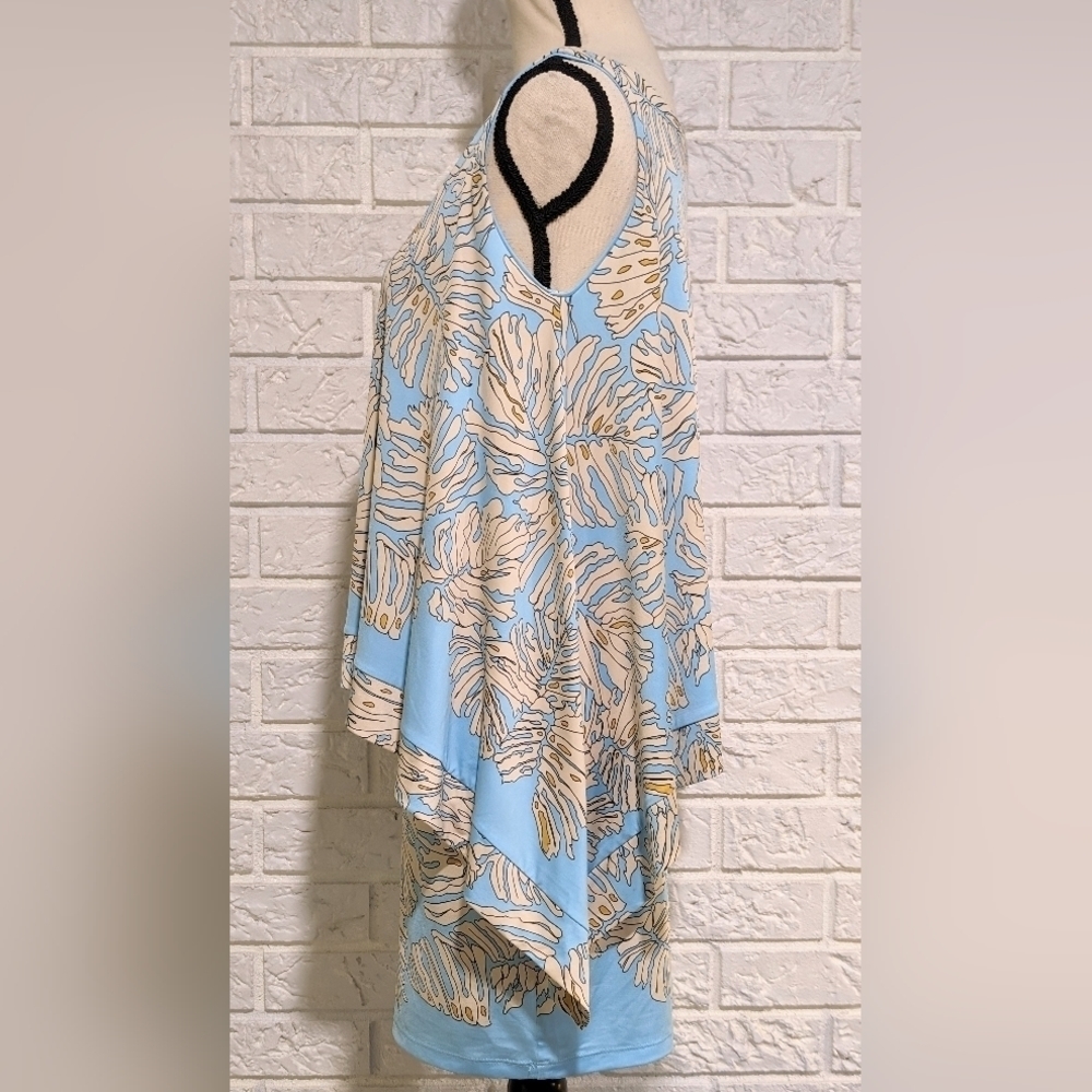 Analili Tropical Spring-Summer Beach Cruise Dress Sz Small Stretchy sleeveless - Picture 2 of 8
